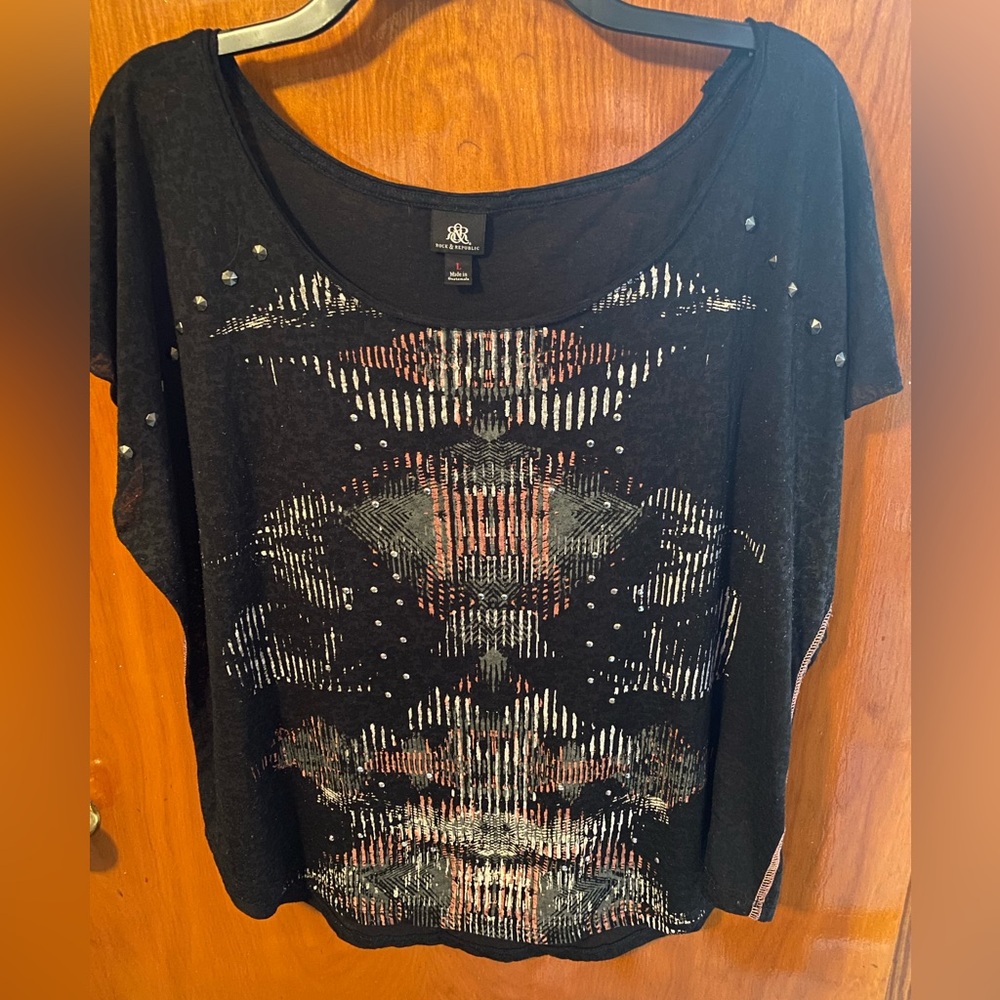 Used Rock & Republic Black Women’s Top - Large